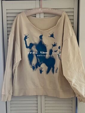 Aelfric Eden Pray the Lord Off the Shoulder Sweatshirt